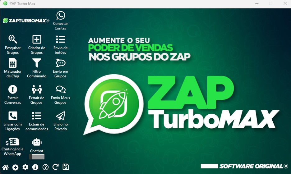 Interface do ZapTurboMax